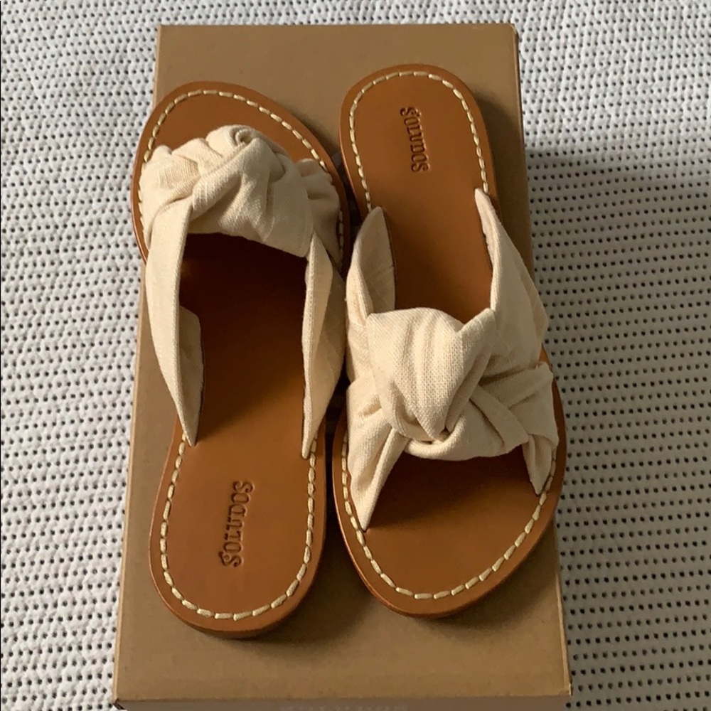 NIB Soludos Knotted Slide Sandal
